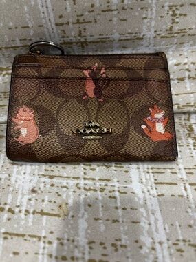 Coach Brown party animal animal print